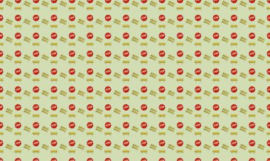 Farklı aksesuarlara sahip renkli arkaplan