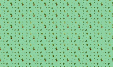 Farklı aksesuarlara sahip renkli arkaplan