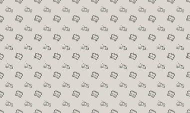 Farklı aksesuarlara sahip renkli arkaplan