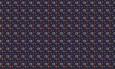 Farklı aksesuarlara sahip renkli arkaplan