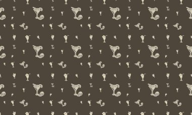 Farklı aksesuarlara sahip renkli arkaplan