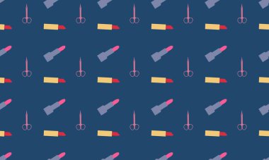 Farklı aksesuarlara sahip renkli arkaplan