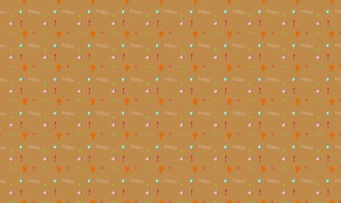 Farklı aksesuarlara sahip renkli arkaplan