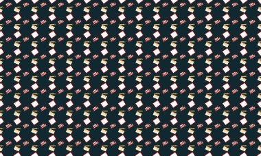 Farklı aksesuarlara sahip renkli arkaplan