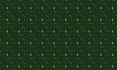 Farklı aksesuarlara sahip renkli arkaplan