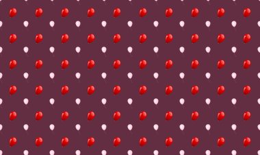 Farklı aksesuarlara sahip renkli arkaplan