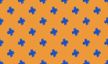 Farklı aksesuarlara sahip renkli arkaplan