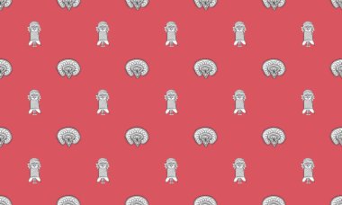 Farklı aksesuarlara sahip renkli arkaplan