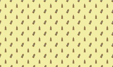 Farklı aksesuarlara sahip renkli arkaplan