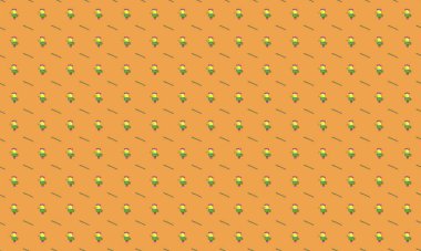 Farklı aksesuarlara sahip renkli arkaplan