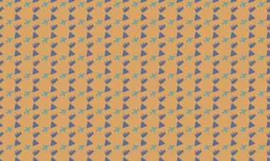 Farklı aksesuarlara sahip renkli arkaplan