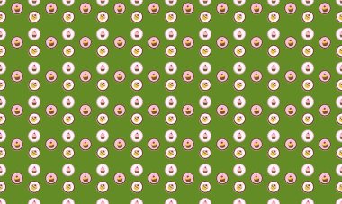 Farklı aksesuarlara sahip renkli arkaplan