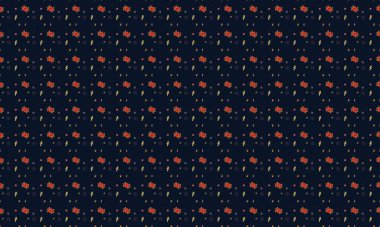 Farklı aksesuarlara sahip renkli arkaplan