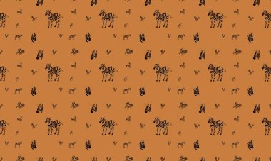 Farklı aksesuarlara sahip renkli arkaplan