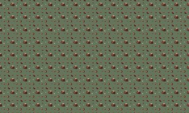 Farklı aksesuarlara sahip renkli arkaplan