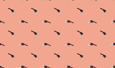 Farklı aksesuarlara sahip renkli arkaplan