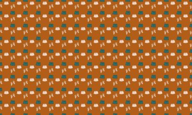 Farklı aksesuarlara sahip renkli arkaplan