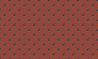 Farklı aksesuarlara sahip renkli arkaplan