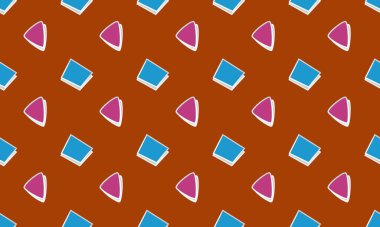 Farklı aksesuarlara sahip renkli arkaplan