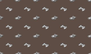 Farklı aksesuarlara sahip renkli arkaplan