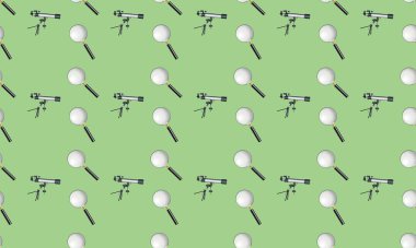 Farklı aksesuarlara sahip renkli arkaplan