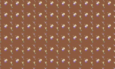 Farklı aksesuarlara sahip renkli arkaplan