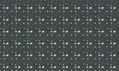 Farklı aksesuarlara sahip renkli arkaplan