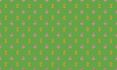 Farklı aksesuarlara sahip renkli arkaplan