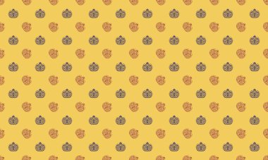 Farklı aksesuarlara sahip renkli arkaplan