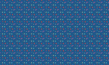 Farklı aksesuarlara sahip renkli arkaplan