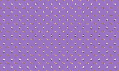 Farklı aksesuarlara sahip renkli arkaplan