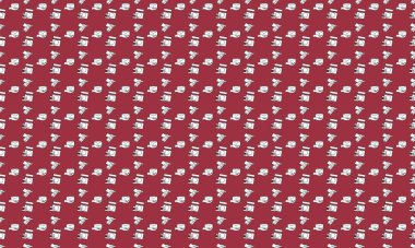 Farklı aksesuarlara sahip renkli arkaplan