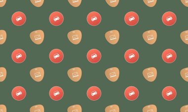 Farklı aksesuarlara sahip renkli arkaplan