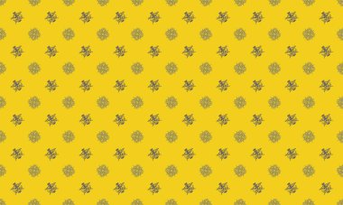 Farklı aksesuarlara sahip renkli arkaplan