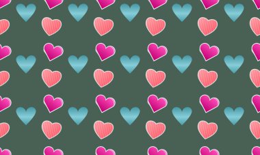 Farklı aksesuarlara sahip renkli arkaplan