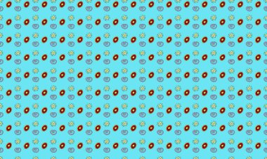 Farklı aksesuarlara sahip renkli arkaplan