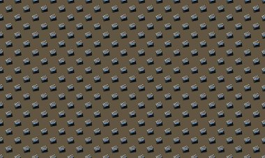 Farklı aksesuarlara sahip renkli arkaplan