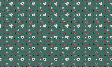 Farklı aksesuarlara sahip renkli arkaplan