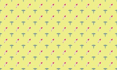 Farklı aksesuarlara sahip renkli arkaplan