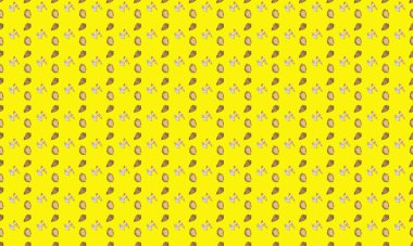 Farklı aksesuarlara sahip renkli arkaplan