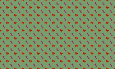 Farklı aksesuarlara sahip renkli arkaplan