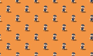 Farklı aksesuarlara sahip renkli arkaplan