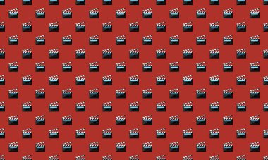 Farklı aksesuarlara sahip renkli arkaplan