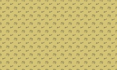 Farklı aksesuarlara sahip renkli arkaplan