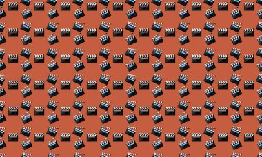 Farklı aksesuarlara sahip renkli arkaplan