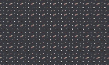 Farklı aksesuarlara sahip renkli arkaplan