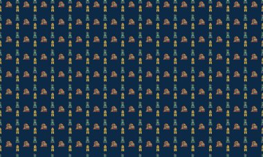 Farklı aksesuarlara sahip renkli arkaplan