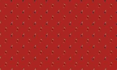 Farklı aksesuarlara sahip renkli arkaplan