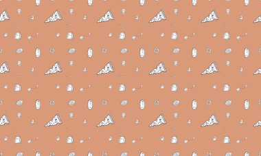 Farklı aksesuarlara sahip renkli arkaplan