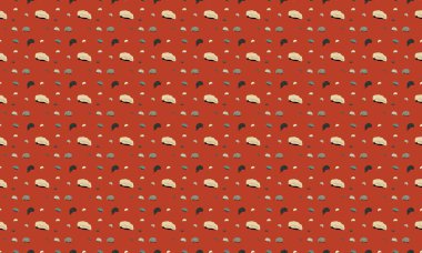 Farklı aksesuarlara sahip renkli arkaplan